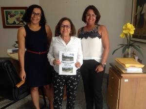 Na UEFS, com a vice-reitora Norma Lúcia e a assessora especial de Relações Institucionais, Eneida Oliveira 
